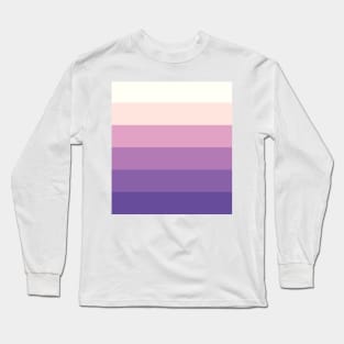 Stripes - Gradient - Dark to Light purple and creamy yellow Long Sleeve T-Shirt